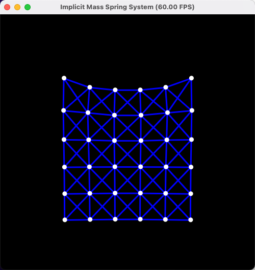 Implicit mass spring system